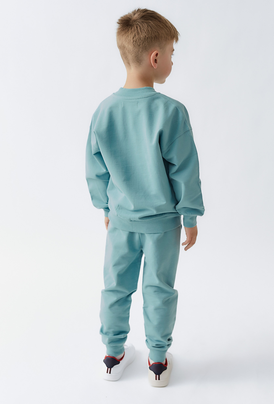 Bluza dresowa dla chłopca - zielona z dinozaurem