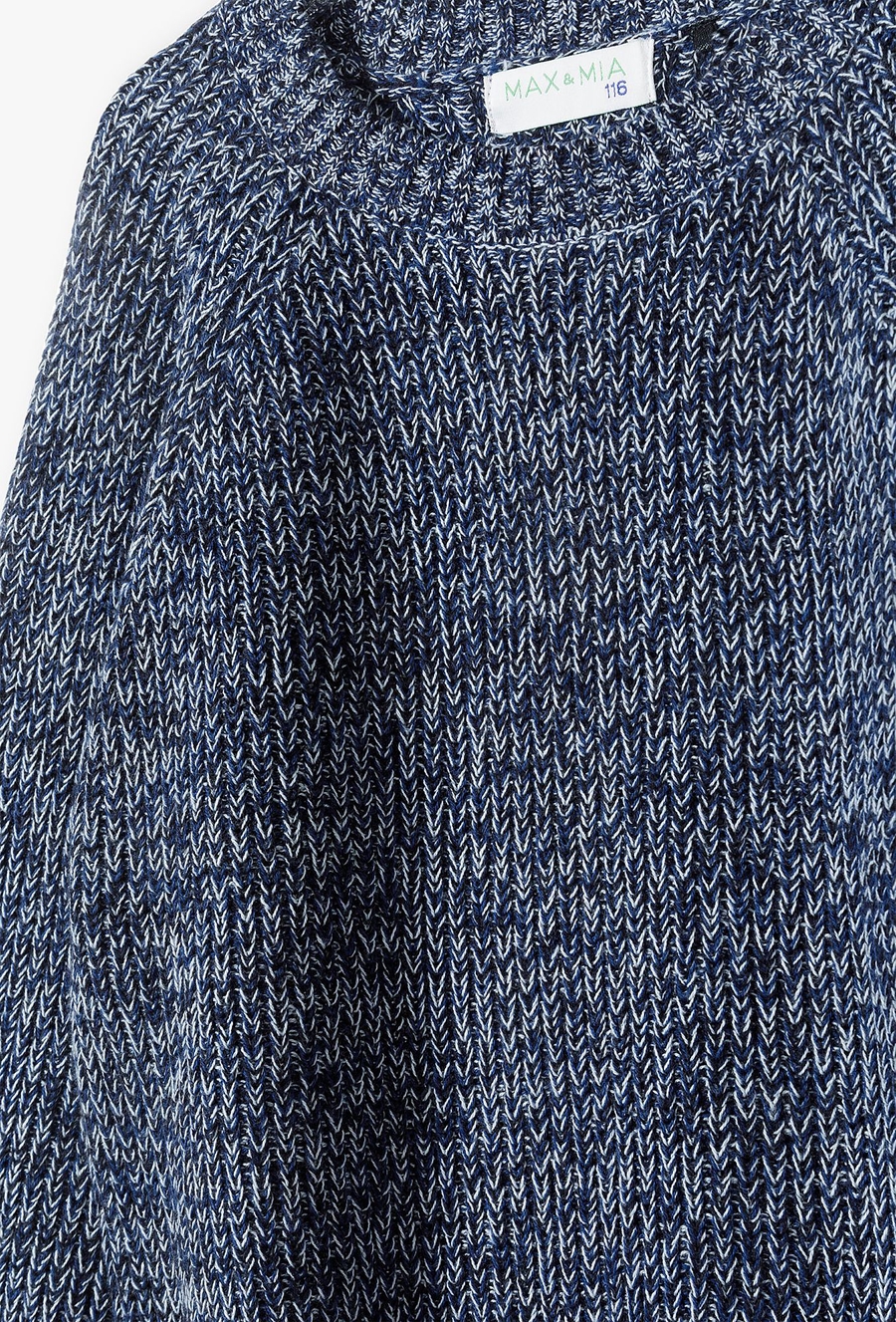 Elegancki bawełniany sweter chłopięcy granatowy