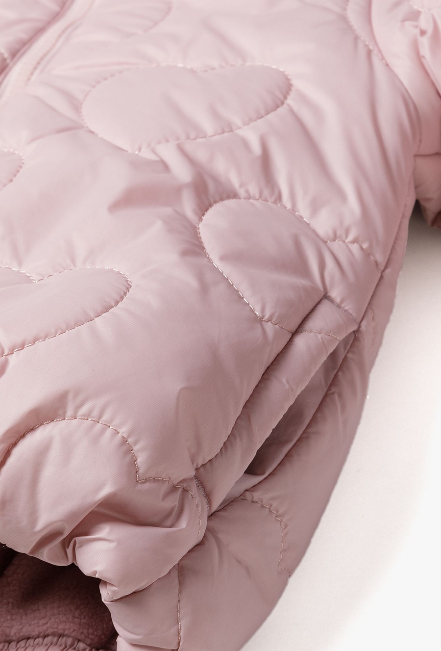 Pikowana przejściowa kurtka dla niemowlaka - różowa- 510.15.