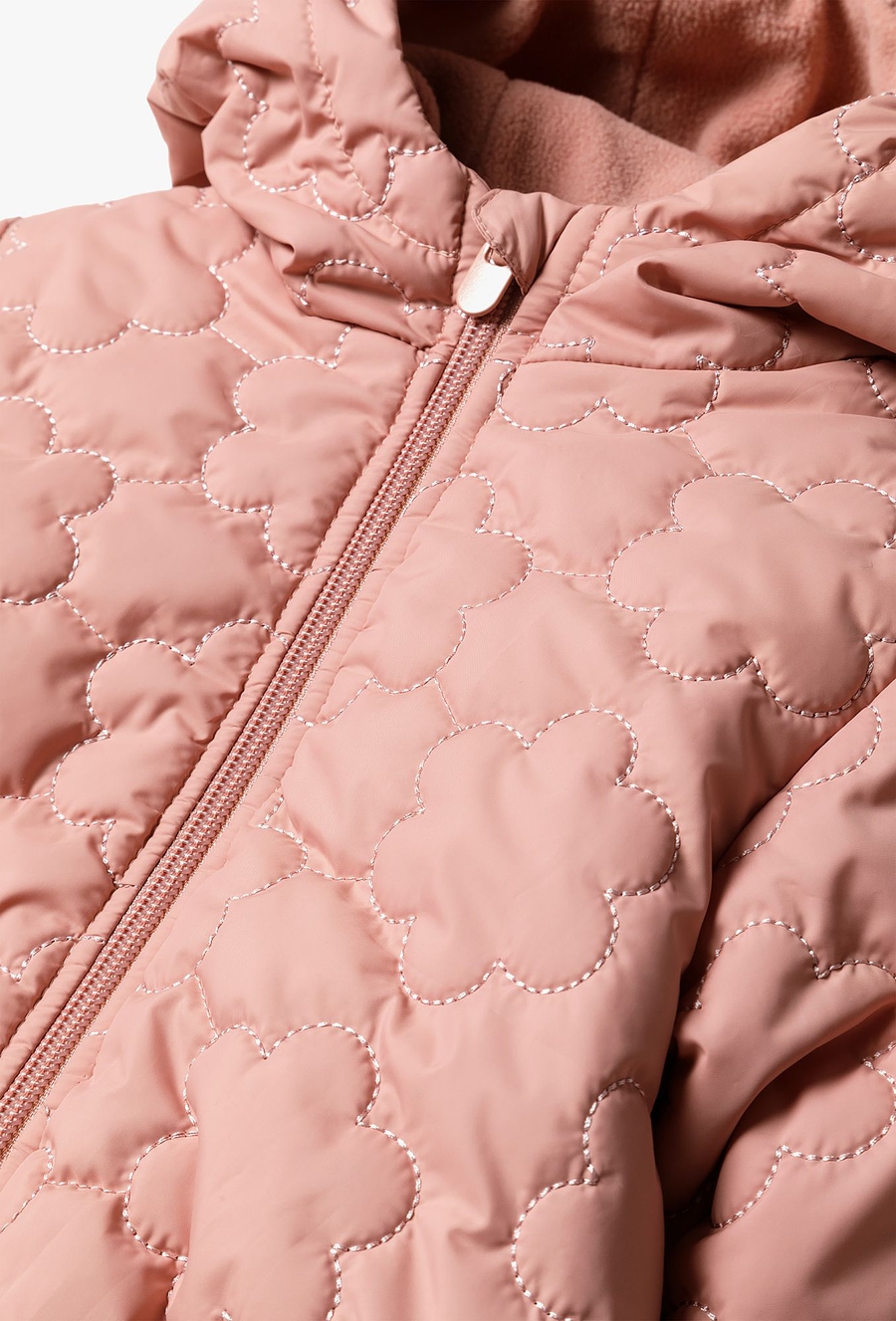 Kurtka przejściowa niemowlęca różowa w kwiatki - 510.15.