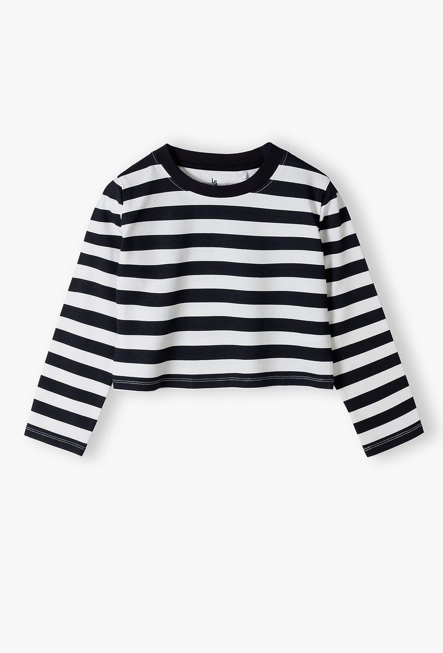 Bawełniana bluzka dziewczęca w paski - top