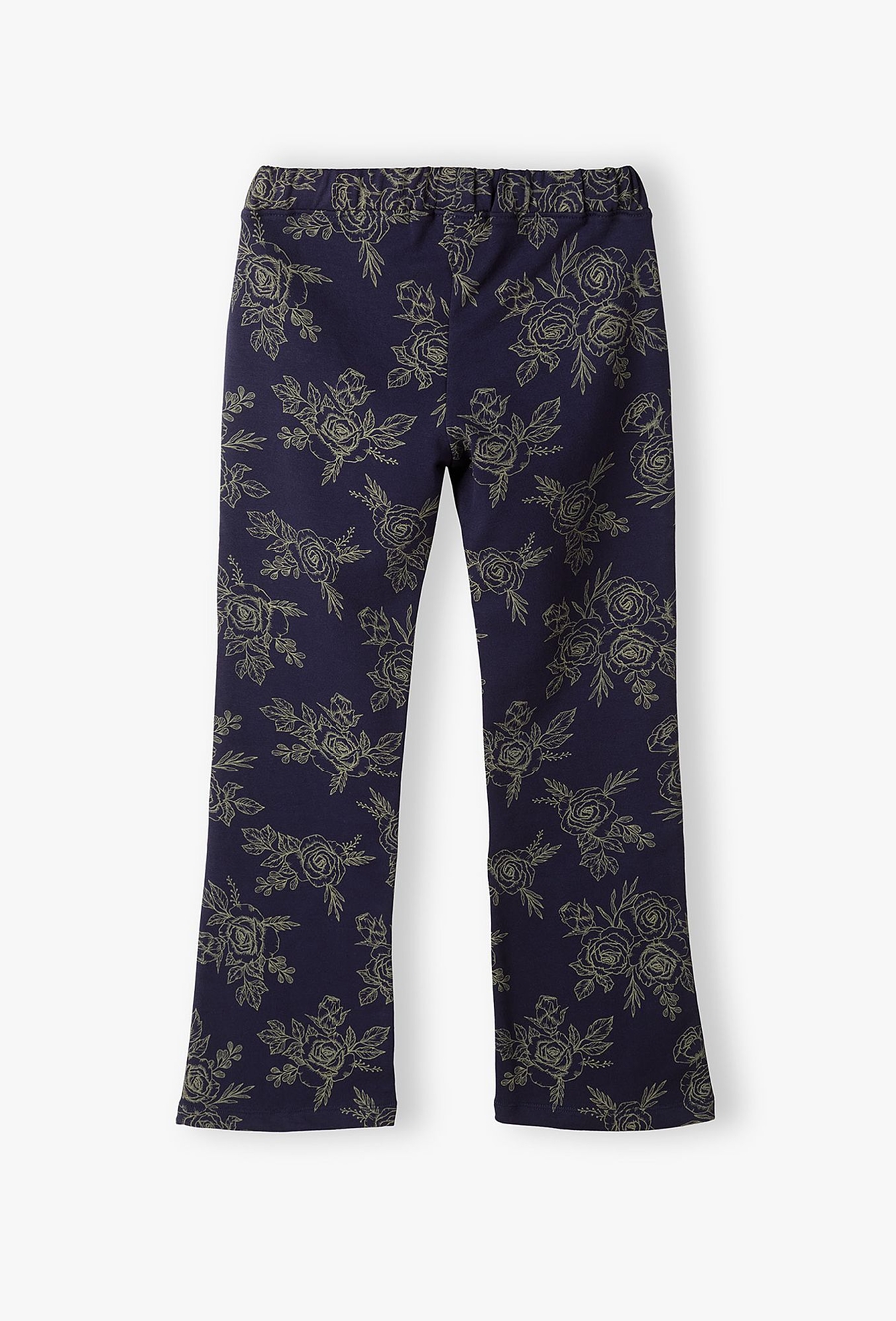 Granatowe spodnie flare dla dużej dziewczynki - 510.15.