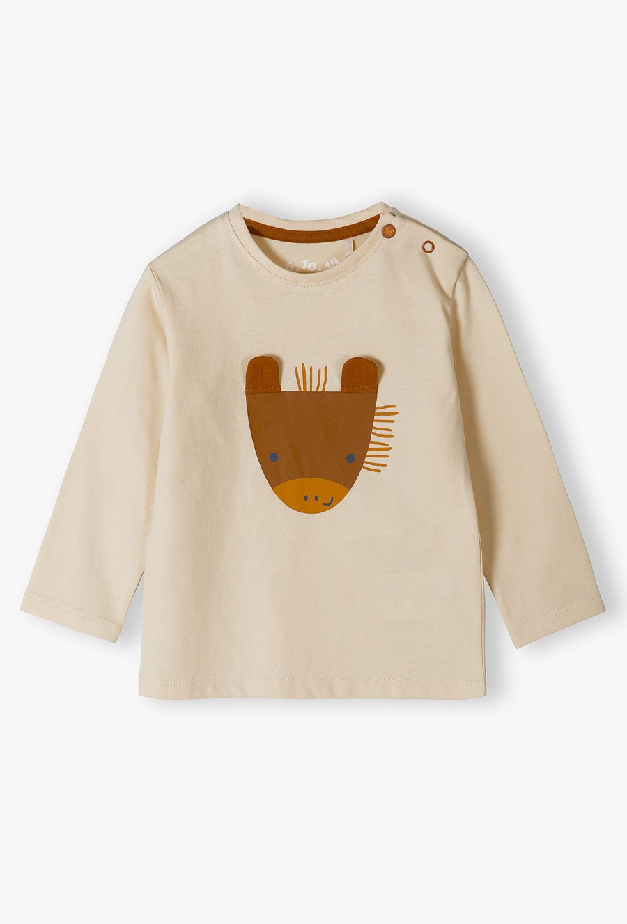 Bluzka niemowlęca z długim rękawem - ercu z konikiem - 510.15.