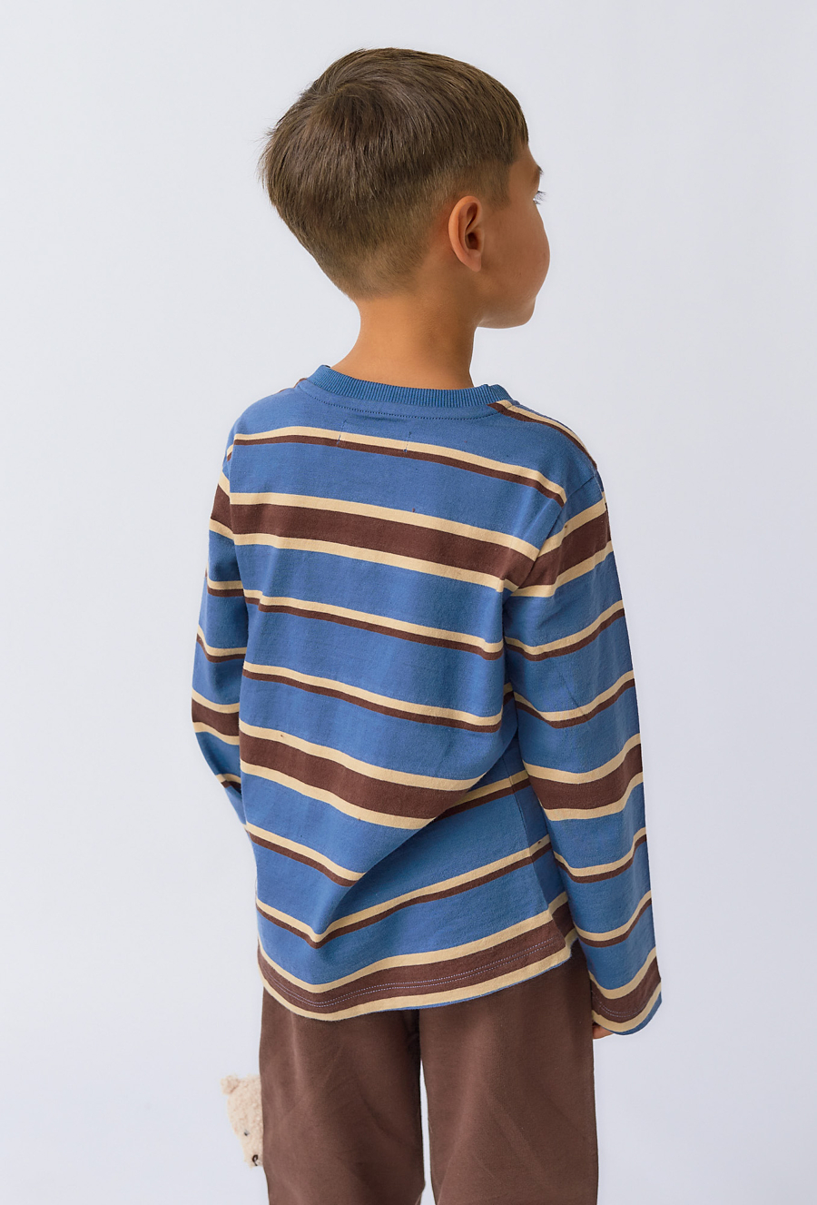 Chłopięca bluzka w paski z długim rękawem