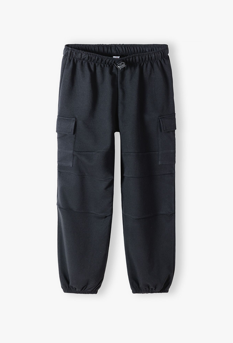Czarne spodnie dziewczęce typu cargo