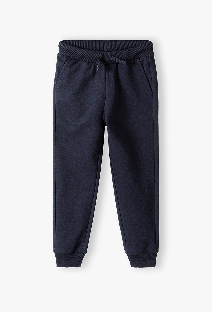 Granatowe spodnie dresowe dla dziewczynki - basic- 510.15.