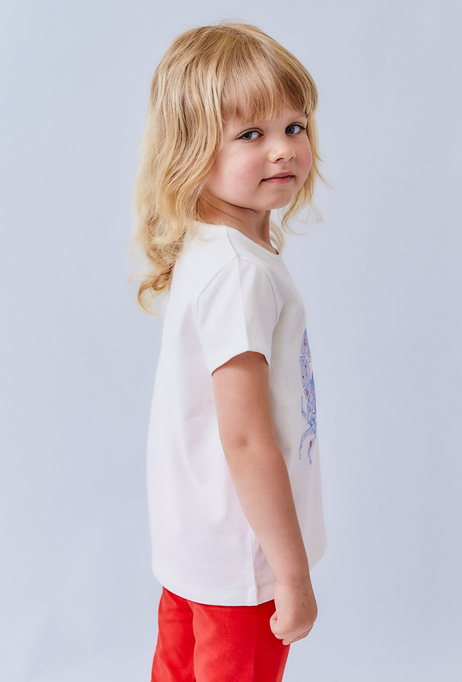 Koszulka z nadrukiem niebieskiego aba