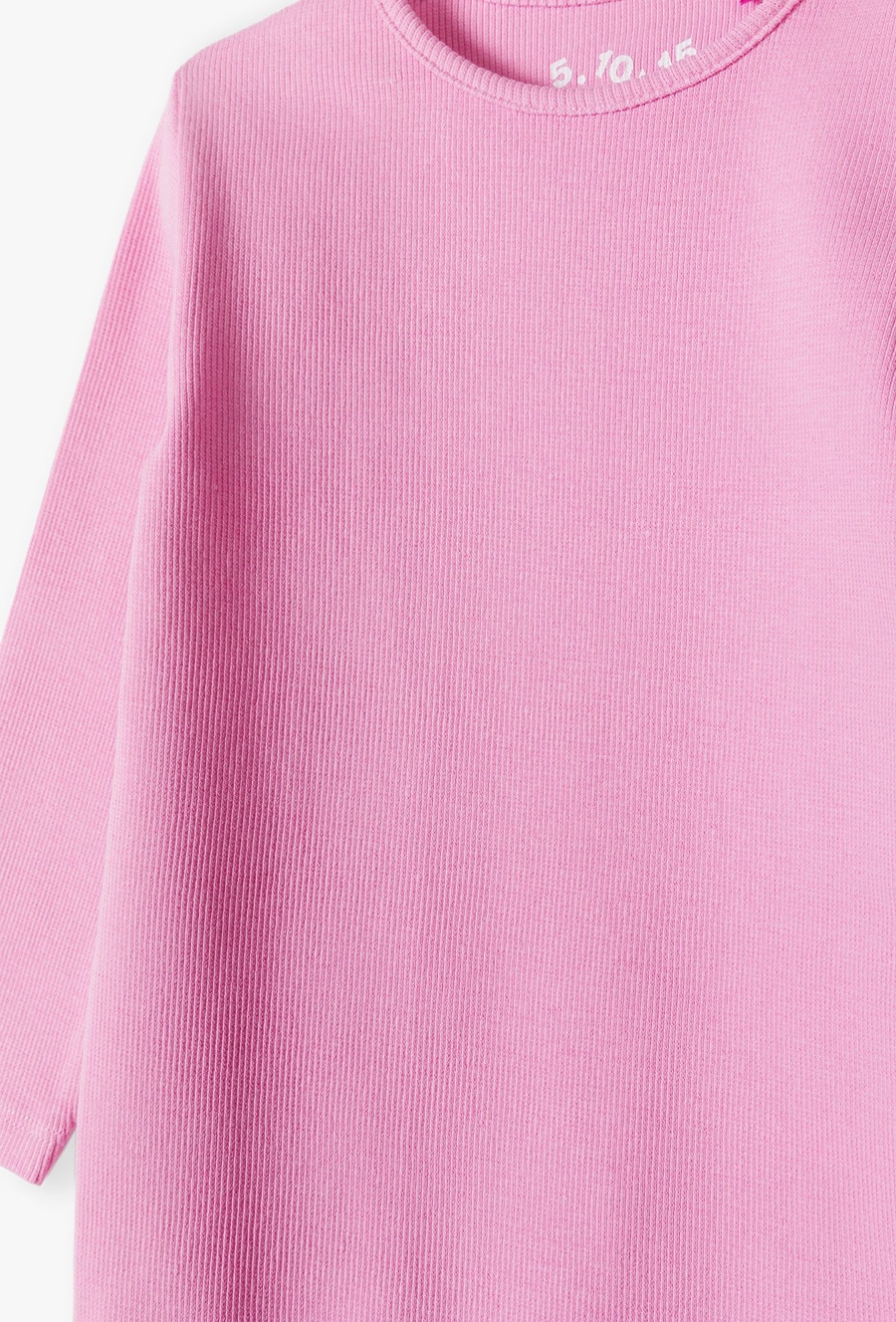 Różowe body w prążki - długi rękaw - 510.15.