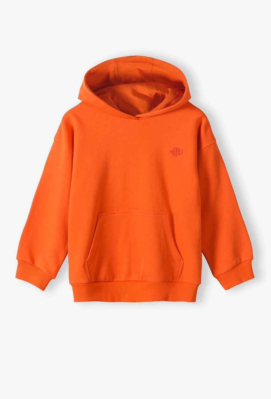 Pomarańczowa bluza dresowa - kangurka - 510.15.