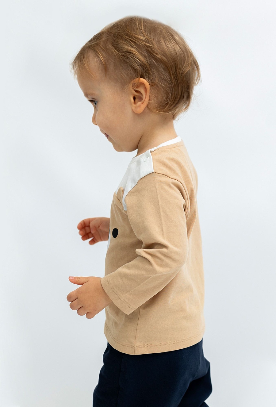 Bluzka z długim rękawem z motywem misia