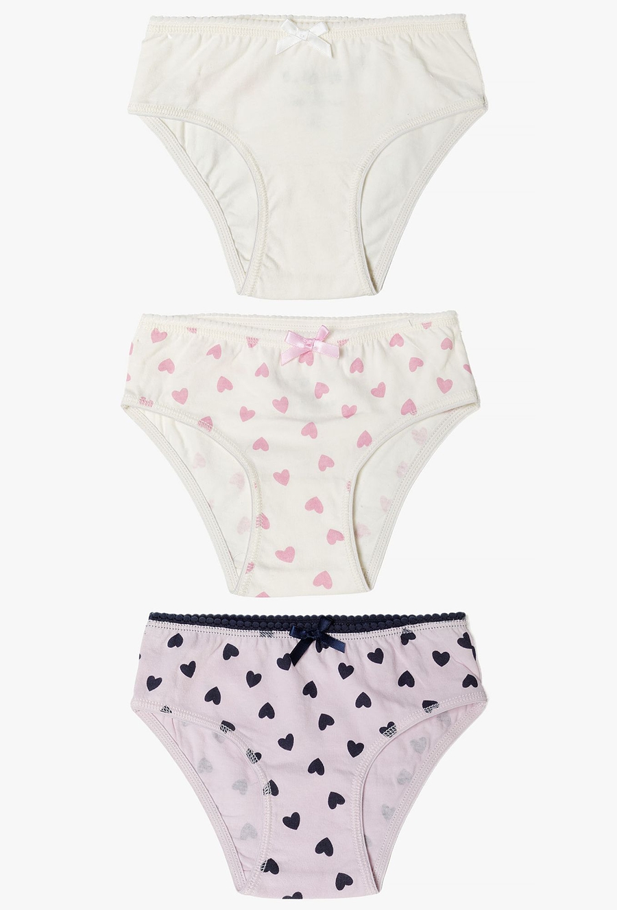 Majtki dziewczęce w serduszka 3pak - 510.15.