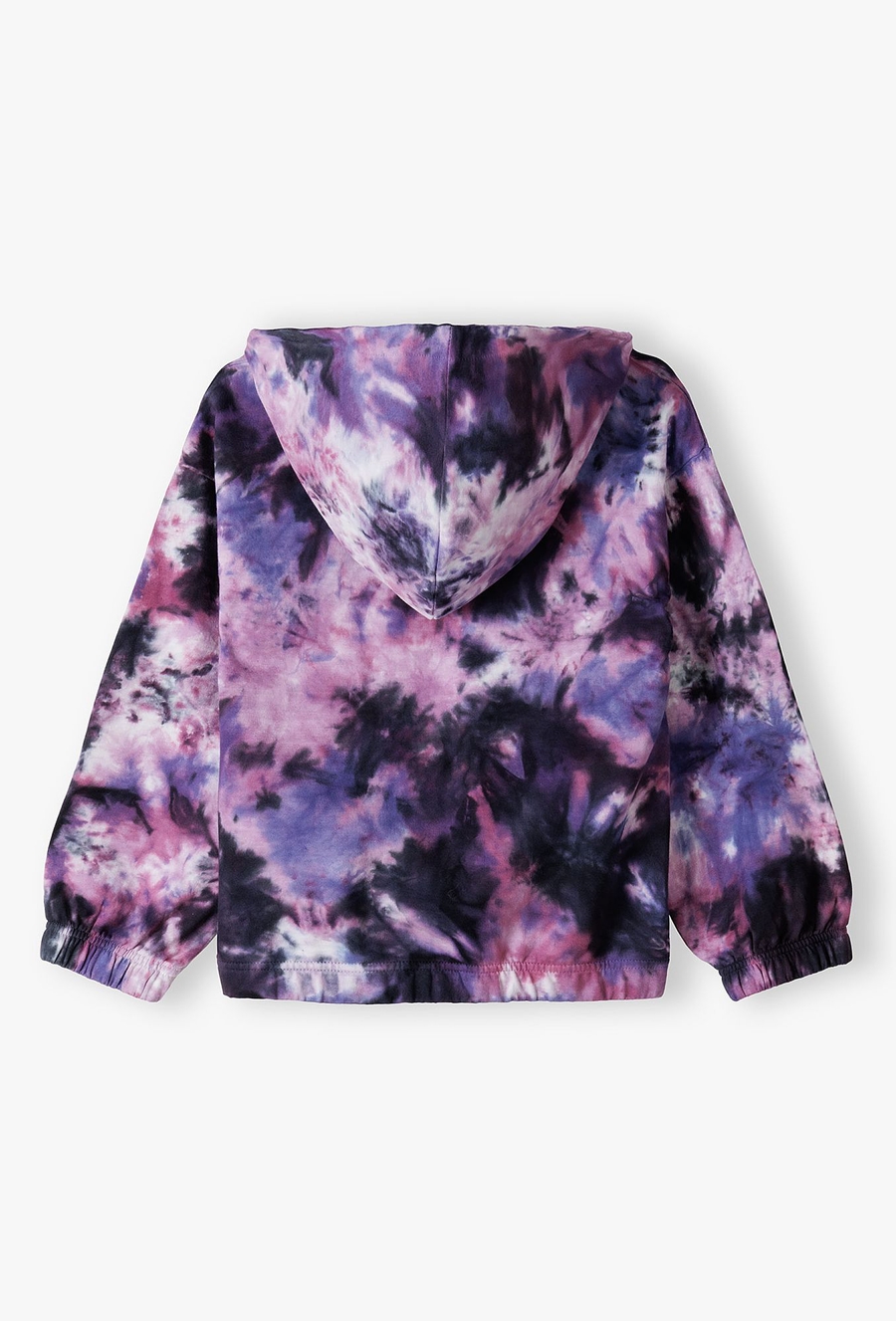 Rozpinana bluza dziewczęca tie dye z kapturem