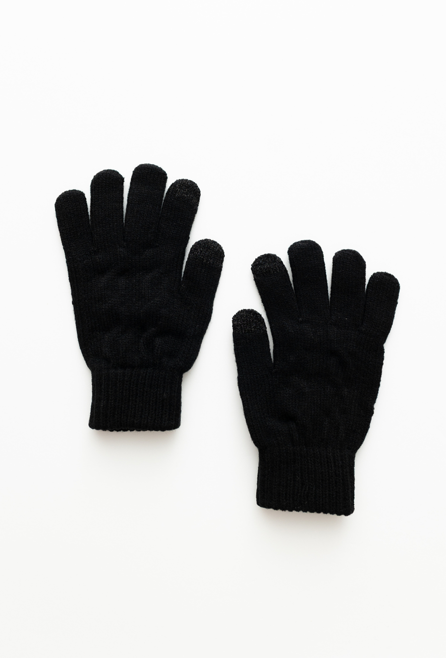 Czarne rękawiczki dziewczęce