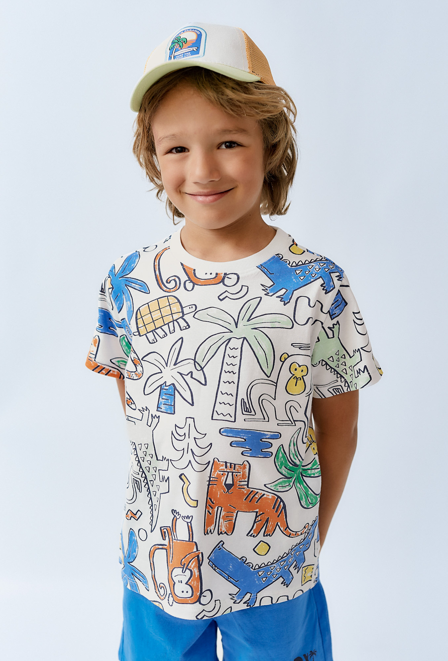 T-shirt chłopięcy z kolorowym nadrukiem