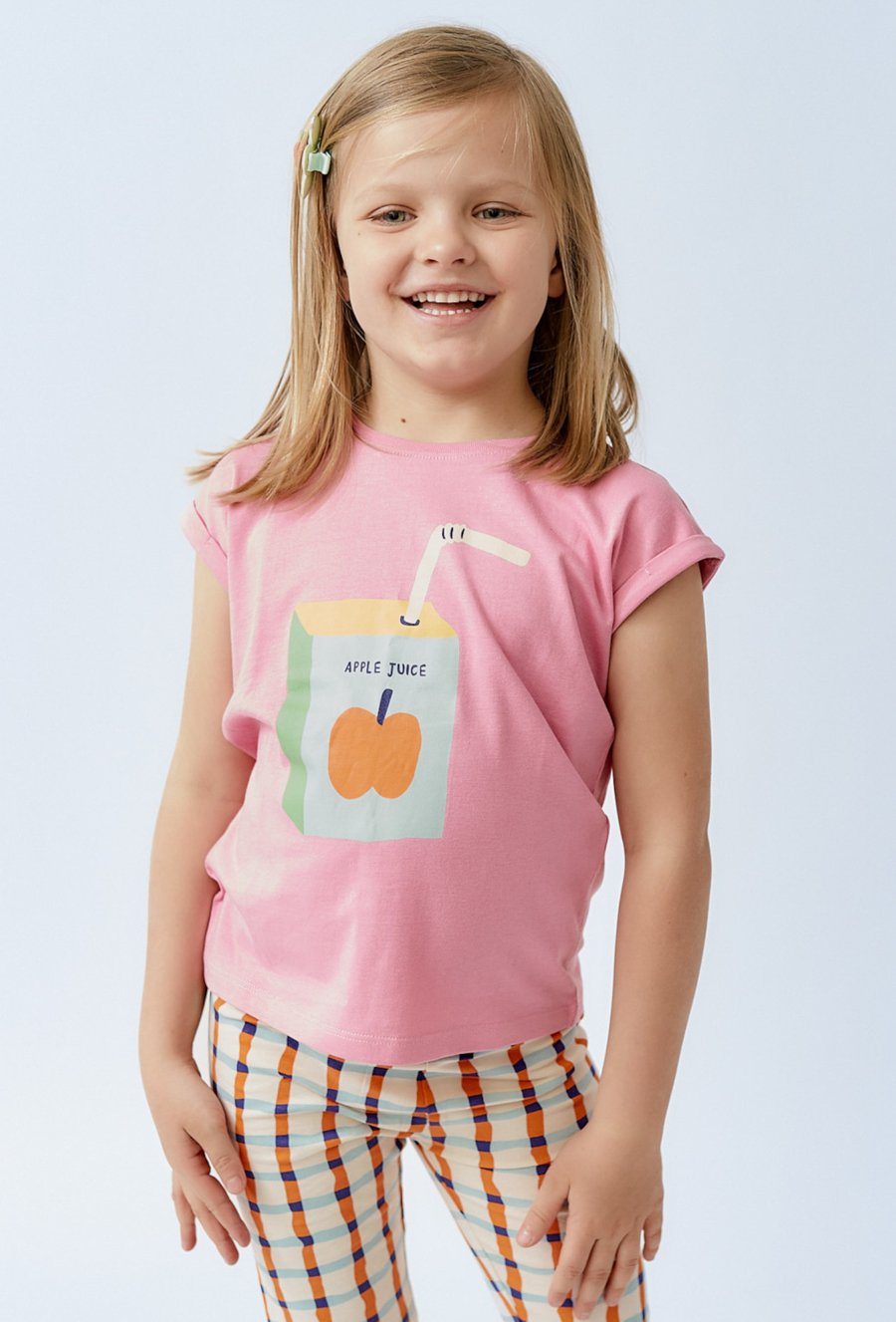 T-shirt dla dziewczynki - różowy z nadrukiem