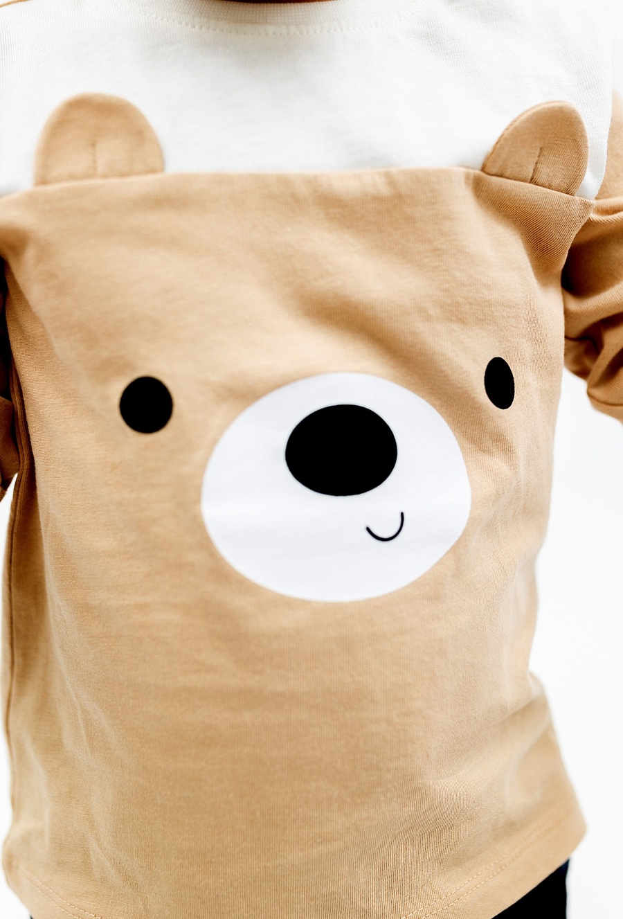 Bluzka z długim rękawem z motywem misia