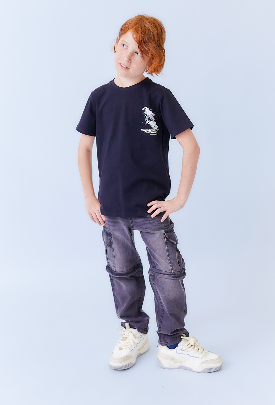 Koszulka chłopięca czarna z nadrukiem