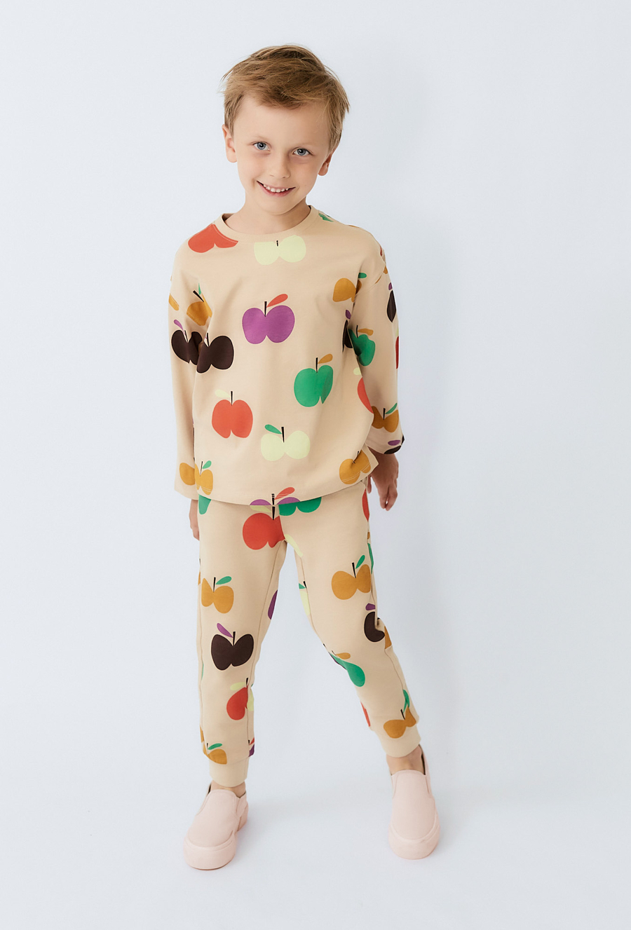 Bluzka chłopięca z printem jabłek - Limited Edition