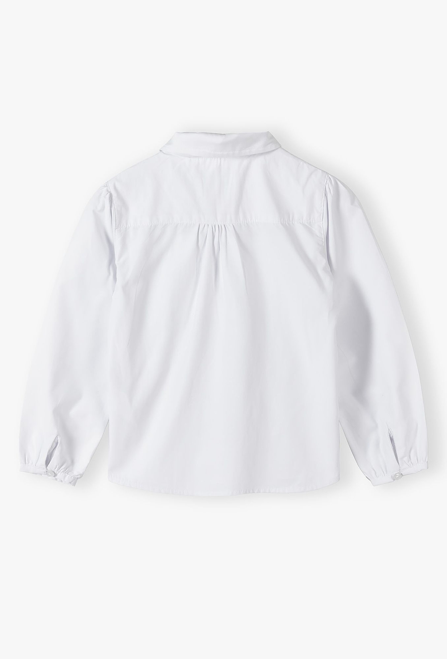 Biała elegancka koszula z długim rękawem dla dziewczynki