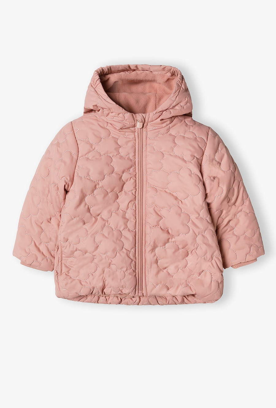 Kurtka przejściowa niemowlęca różowa w kwiatki - 510.15.