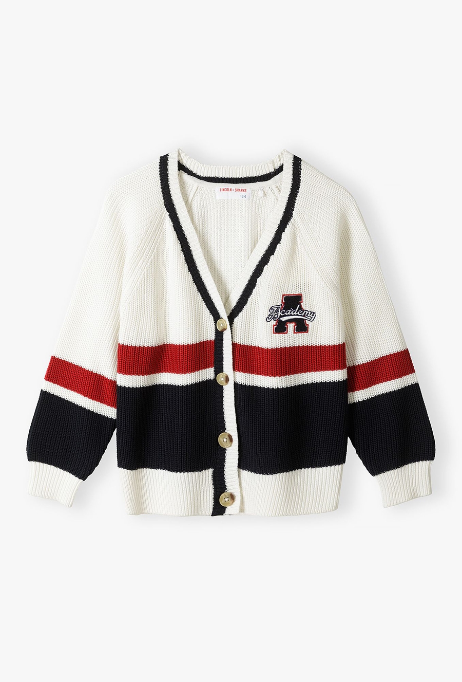 Kardigan dziewczęcy zapinany - oversize - Lincoln&Sharks