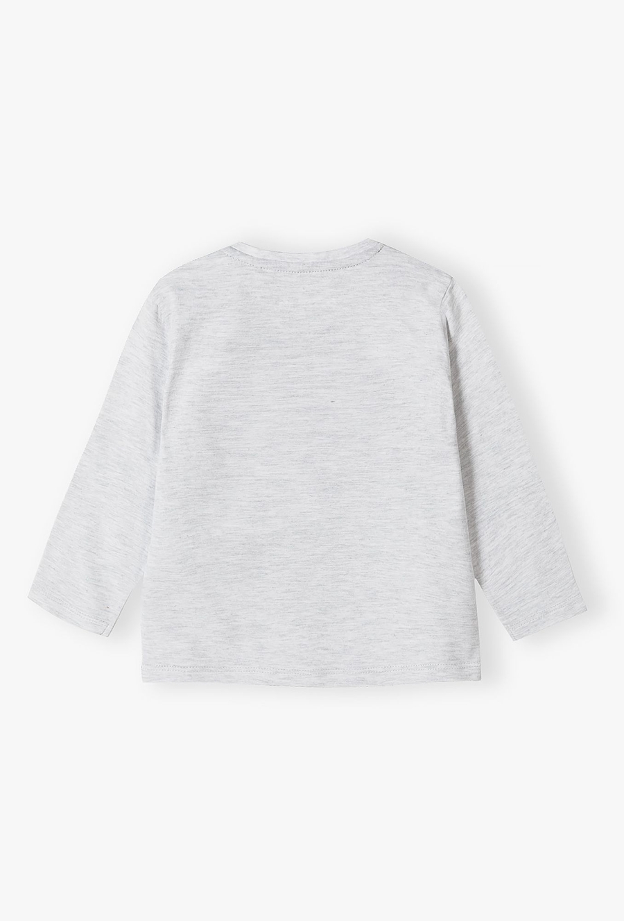 Szara bluzka niemowlęca z długim rękawem z napisem Fajny Gość