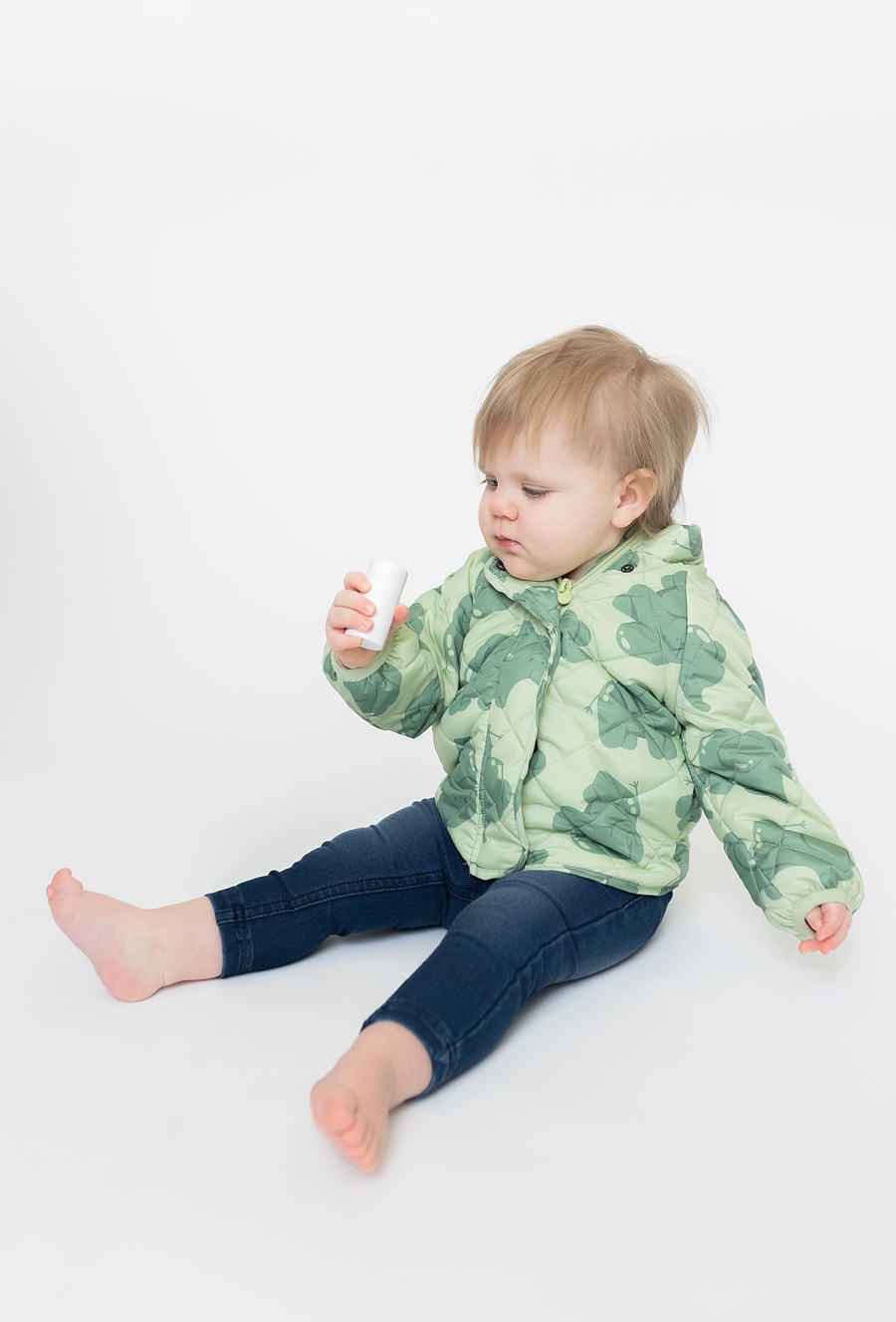 Pikowane kurtka przejściowa w słoniki