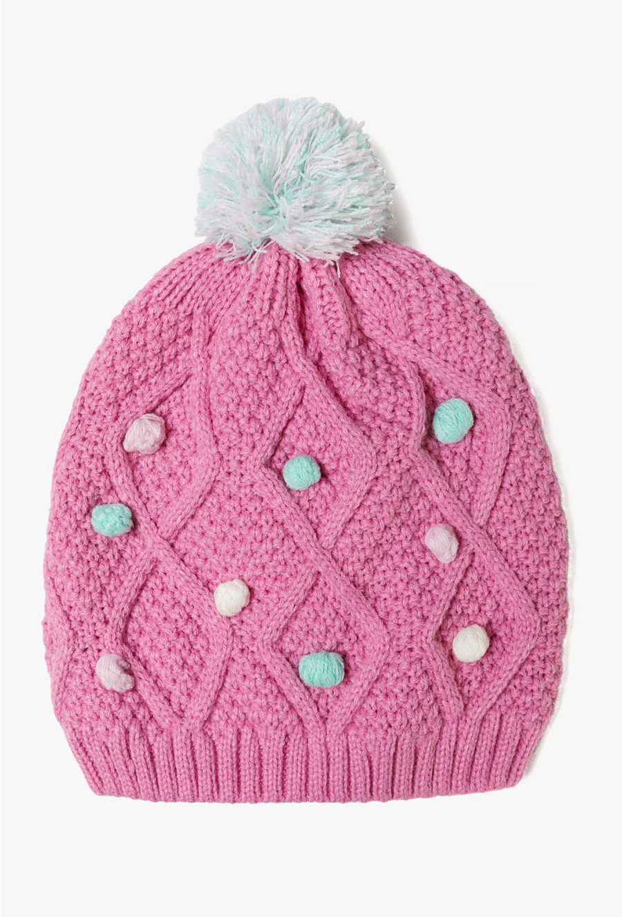 Różowa czapka zimowa dla dziewczynki