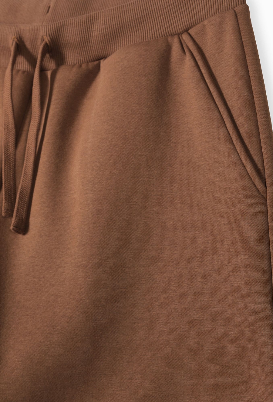 Spodnie dresowe męskie brązowe - Powerful #Family