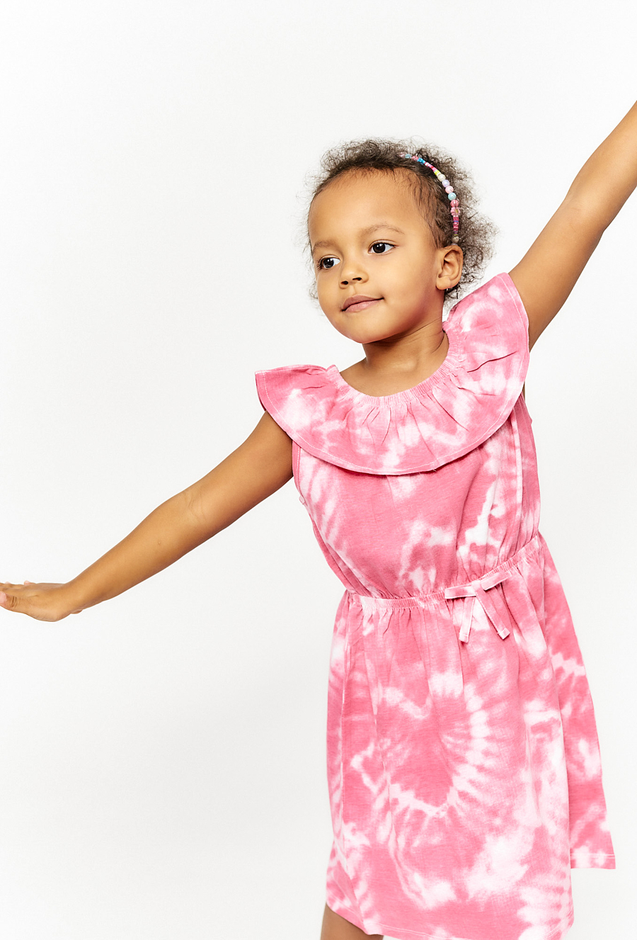 Sukienka bez rękawów z efektem tie-dye