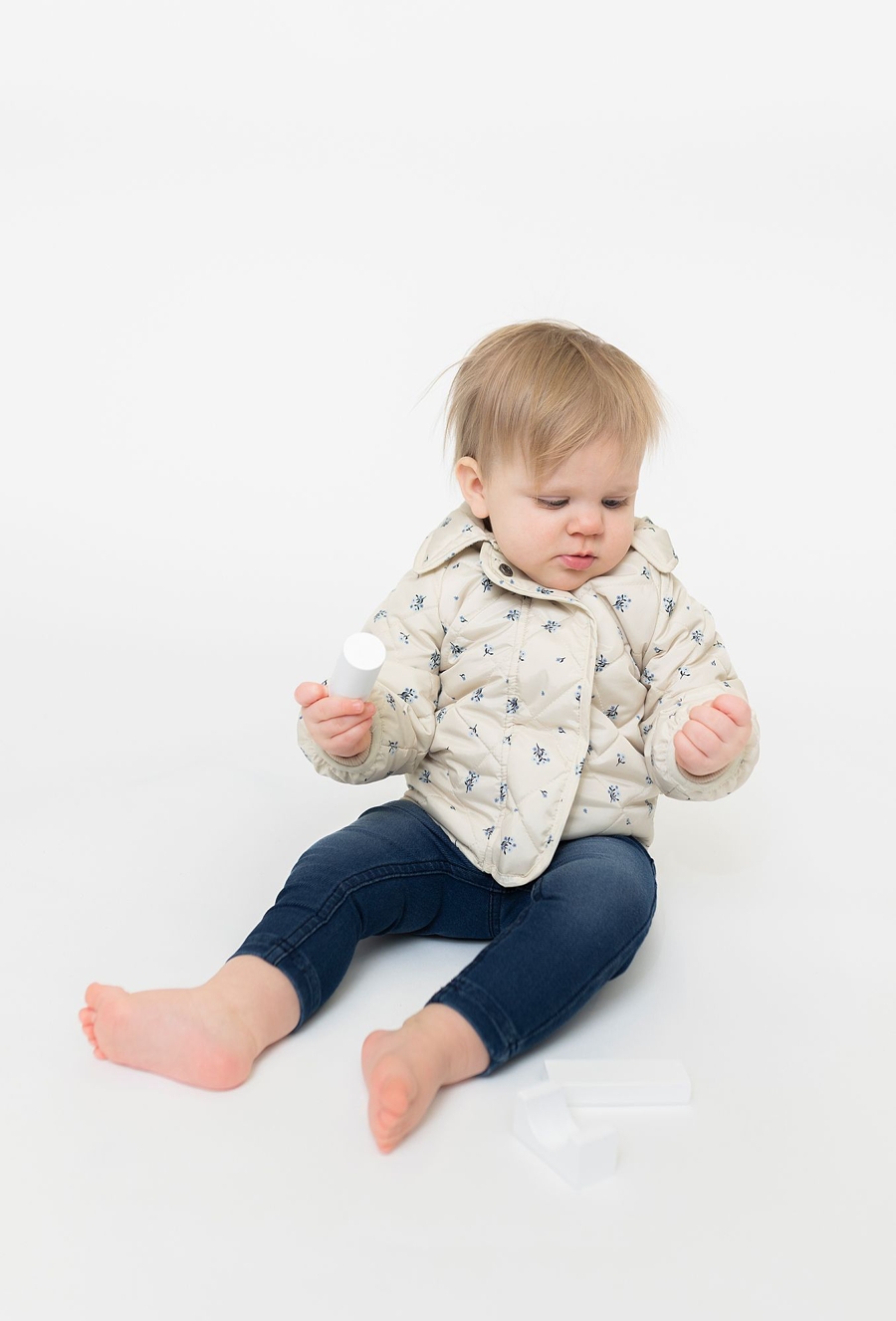 Kurtka przejściowa niemowlęca w kwiatki