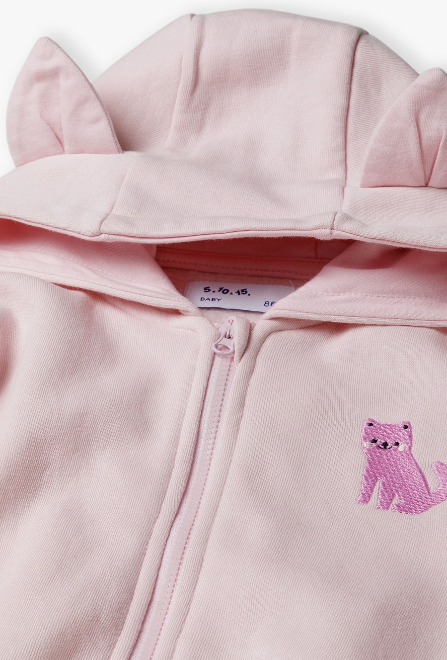 Bluza rozpinana z kapturem dla dziewczynki - 510.15.