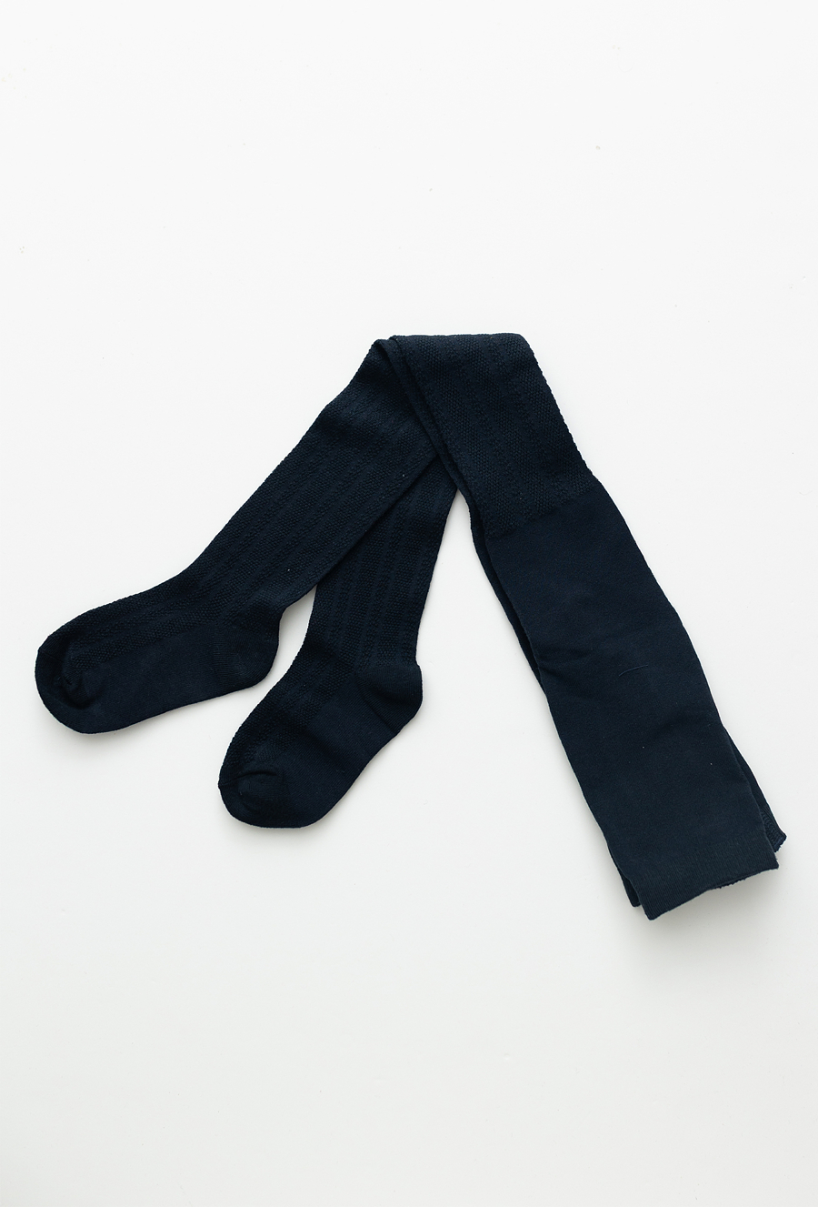 Granatowe bawełniane rajstopy dziecięce.