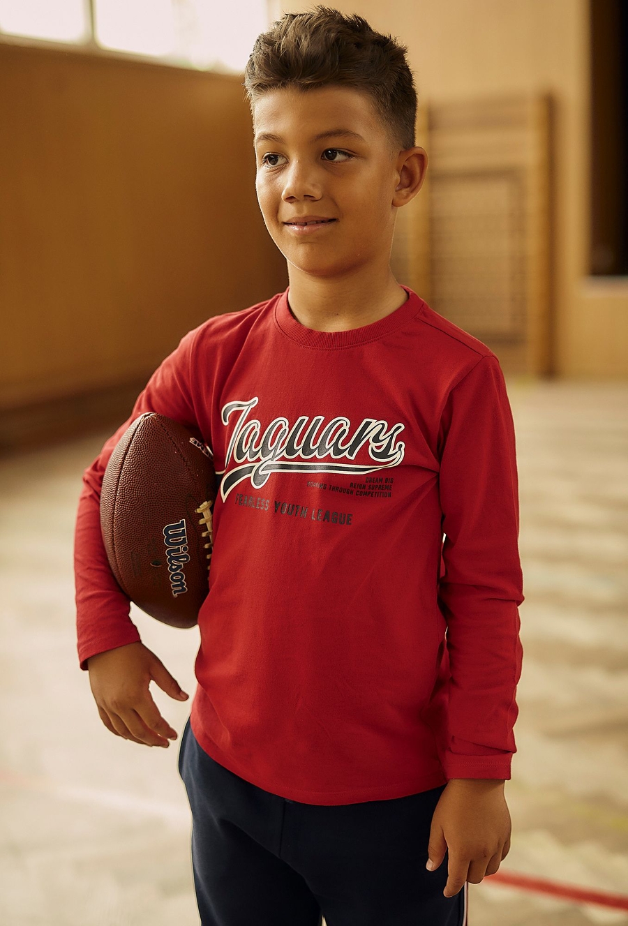 Czerwona dzianinowa bluzka dla chłopca - Lincoln&Sharks