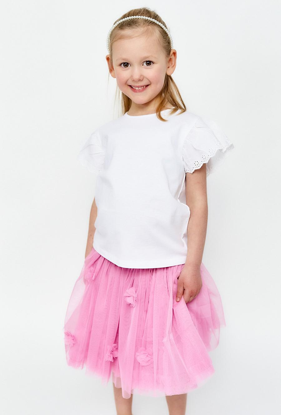 Różowa tiulowa spódniczka