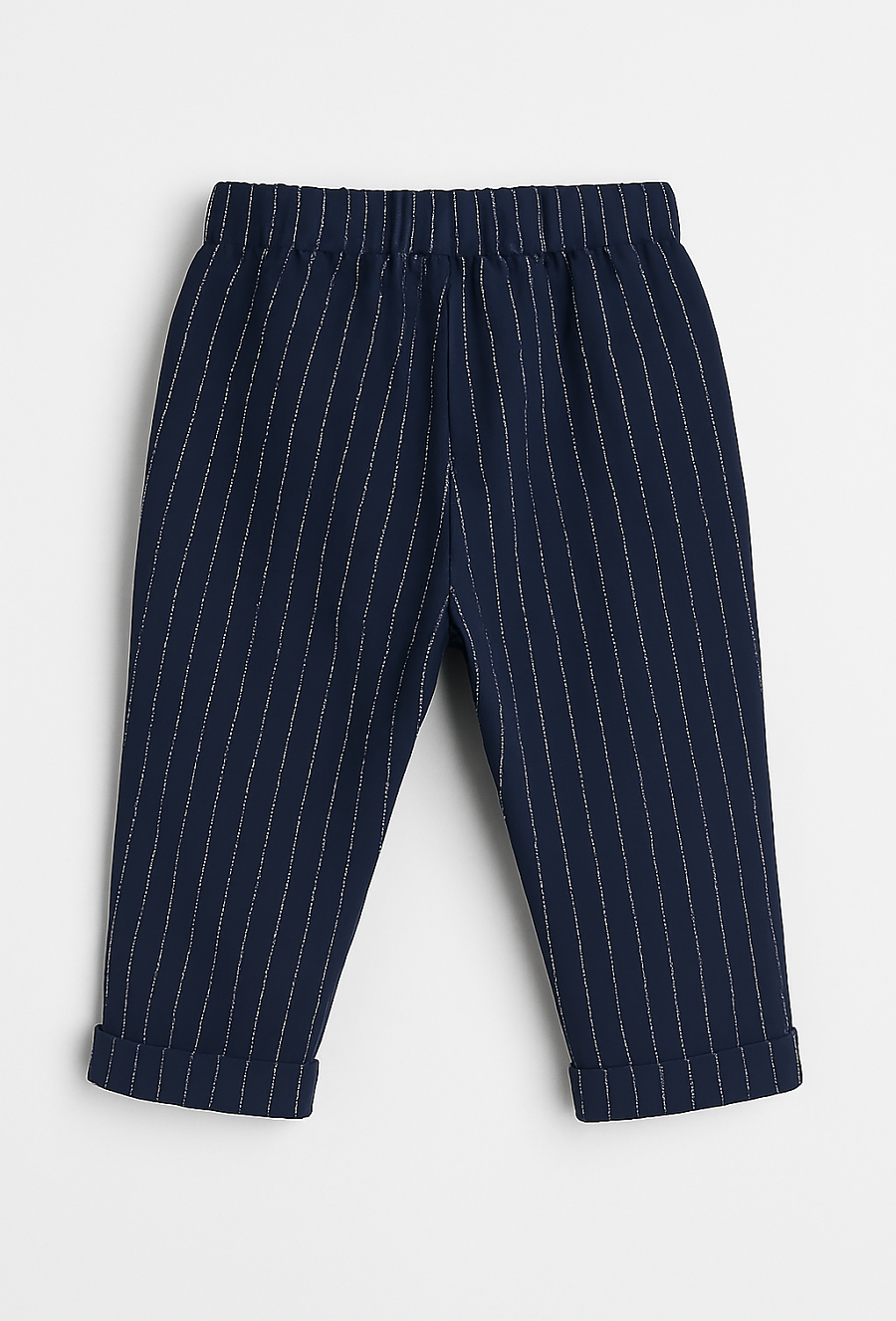 Granatowe chinosy w prążek dla chłopca