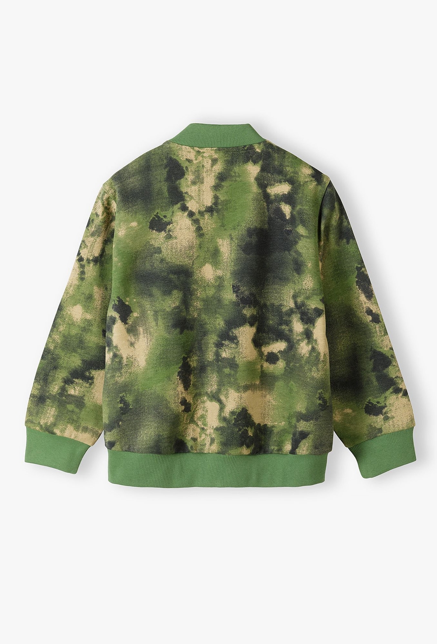 Chłopięca bluza dresowa rozpinana z bawełny- moro