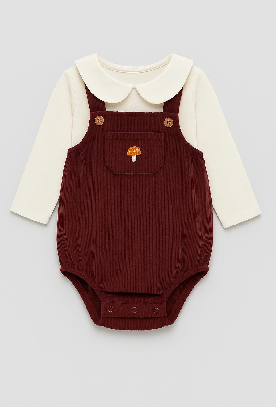 Komplet chłopięcy body z ogrodniczkami