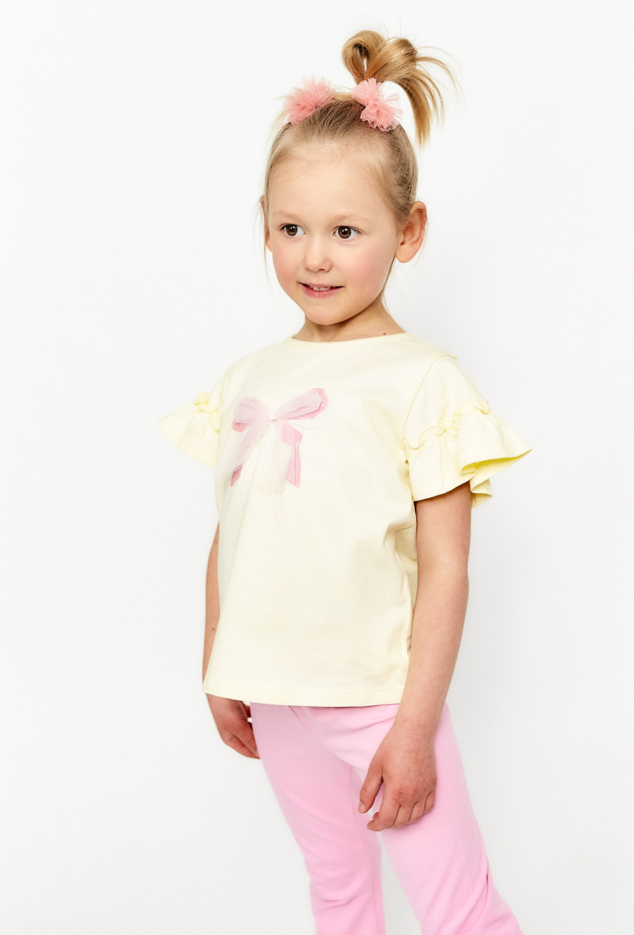 Koszulka z kokardką i falbankami