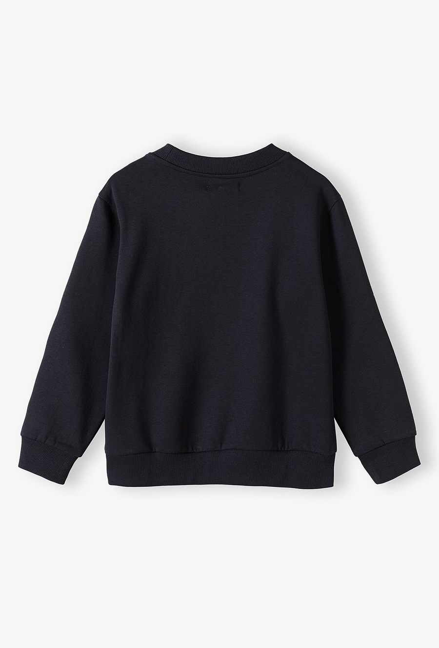 Czarna bluza chłopięca ze stójką z napisem