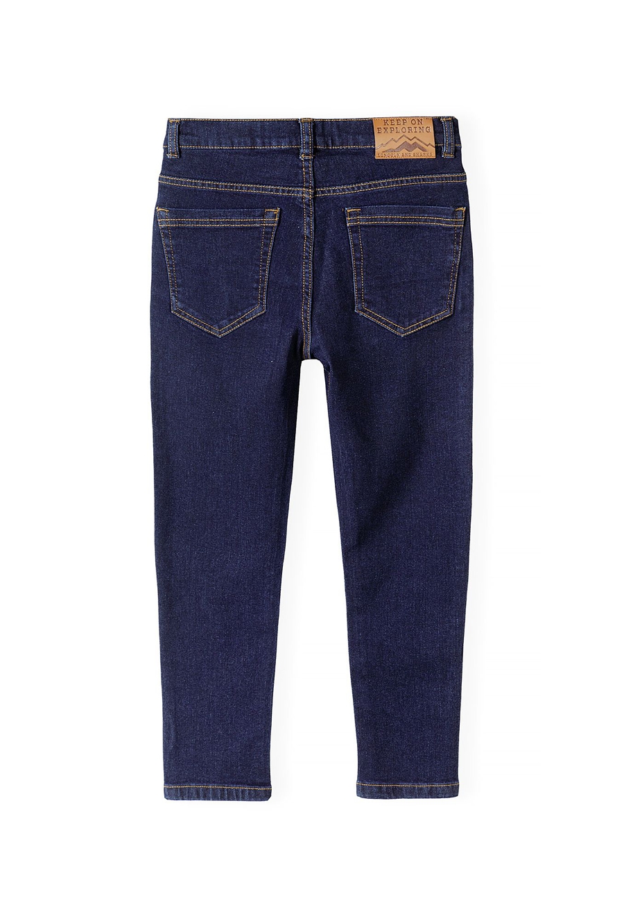 Granatowe jeansowe spodnie slim dla chłopca