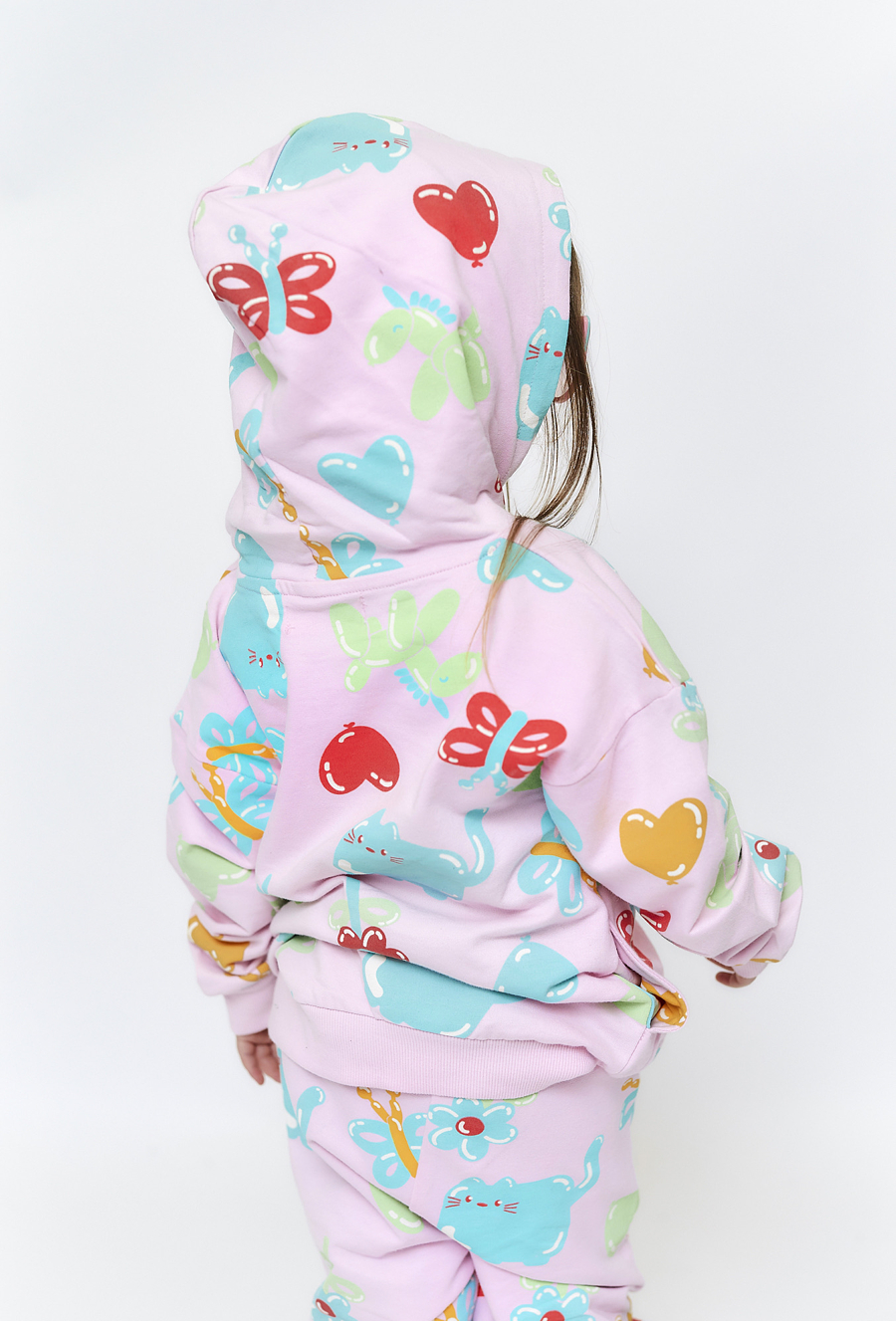 Kolorowa bluza drsowa dla dziewczynki - 510.15.