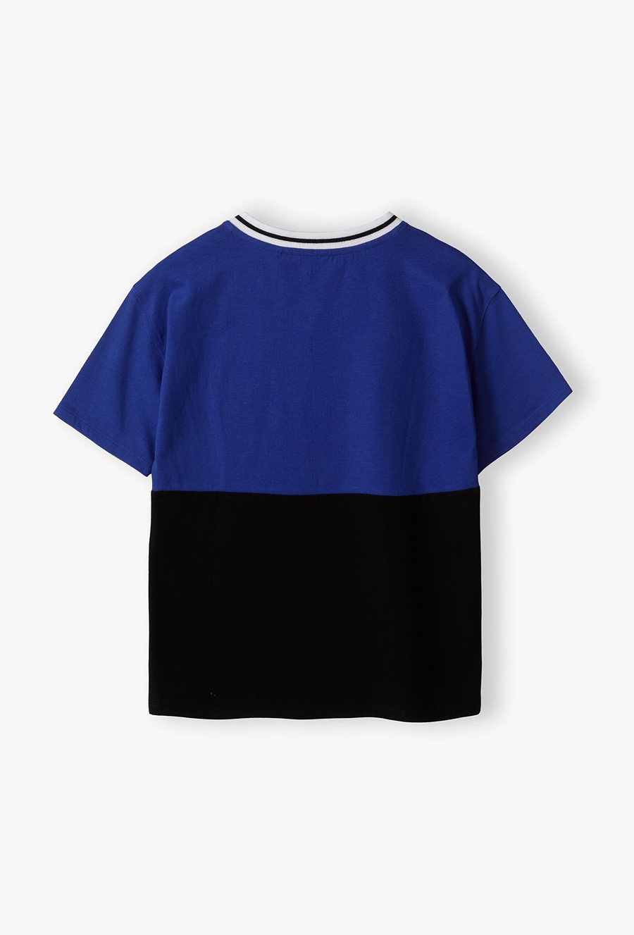 Granatowo-czarny t-shirt w serek - Limited Edition