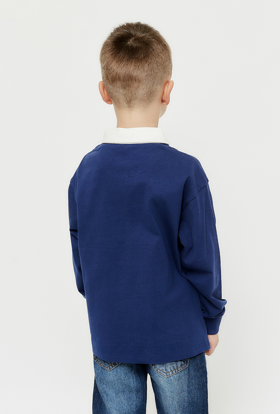 Granatowa bluzka z białym kołnierzykiem - Limited Edition