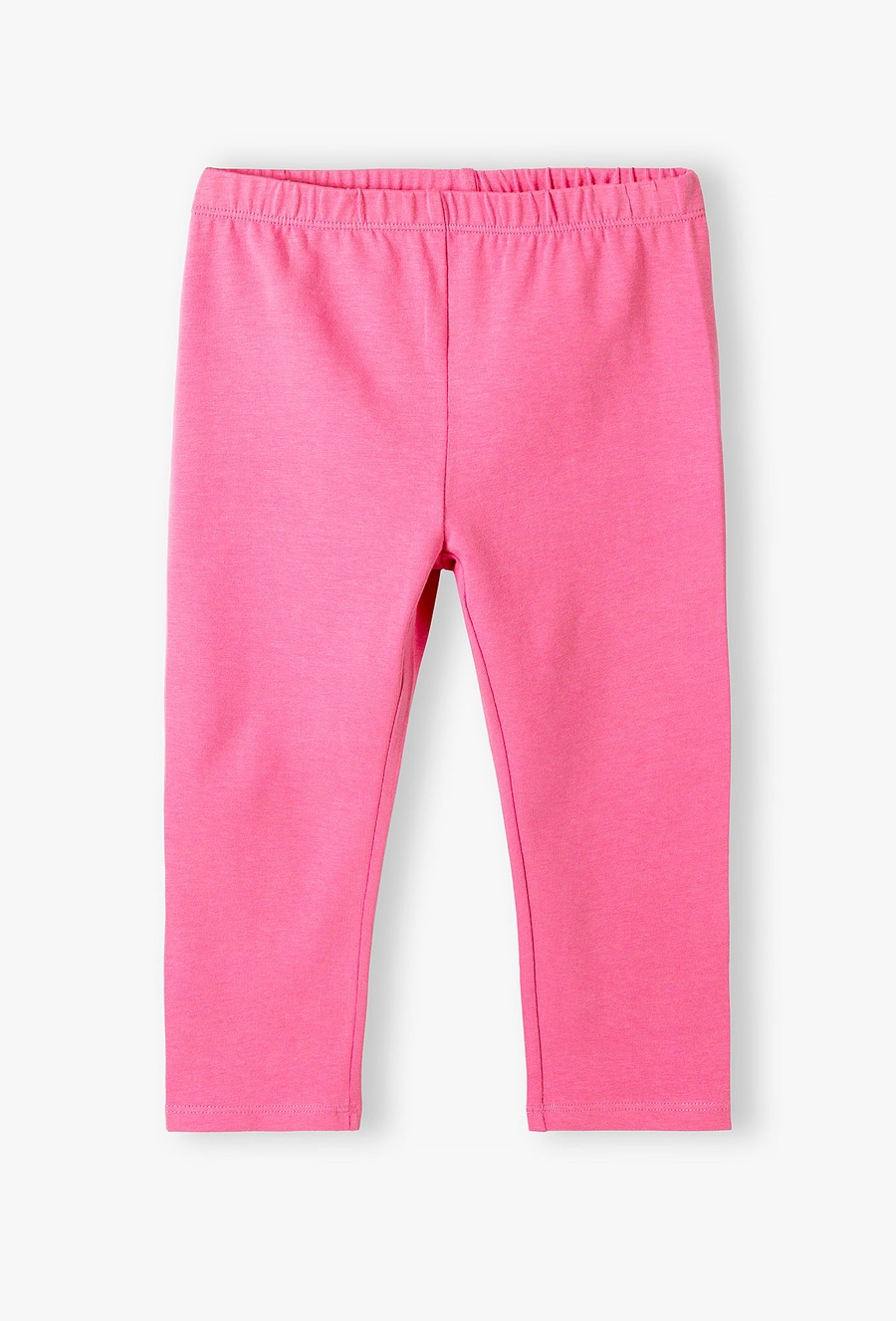 Różowe dzianinowe leginsy dziewczęce 3/4 - 510.15.