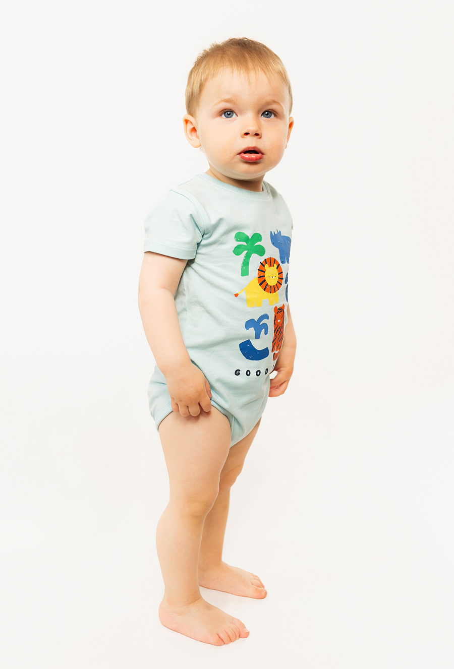 Body z ótkim rękawem z nadrukiem zwierzątek