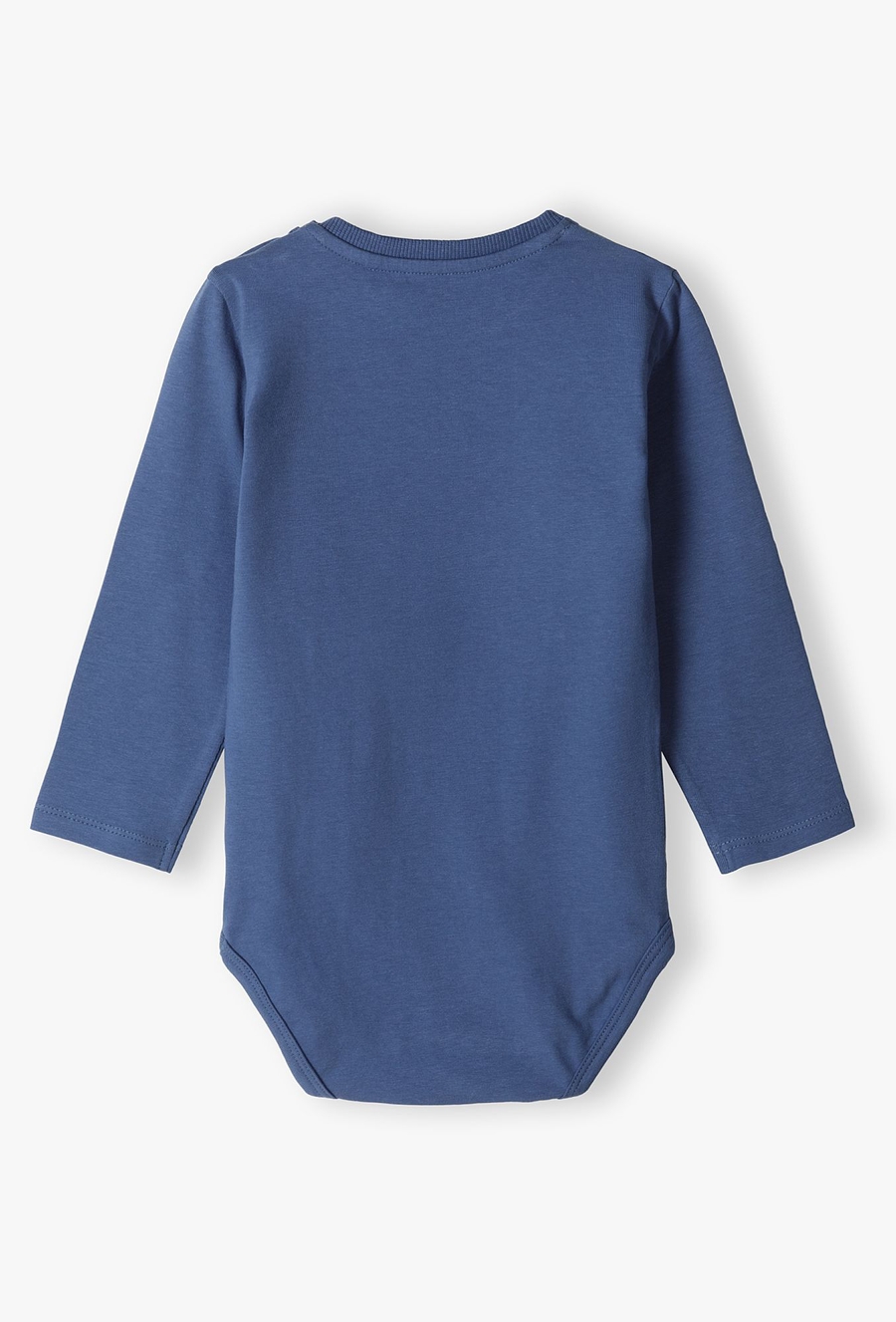 Niebieskie body z długim rękawem - Mały Bąbelek - 510.15.