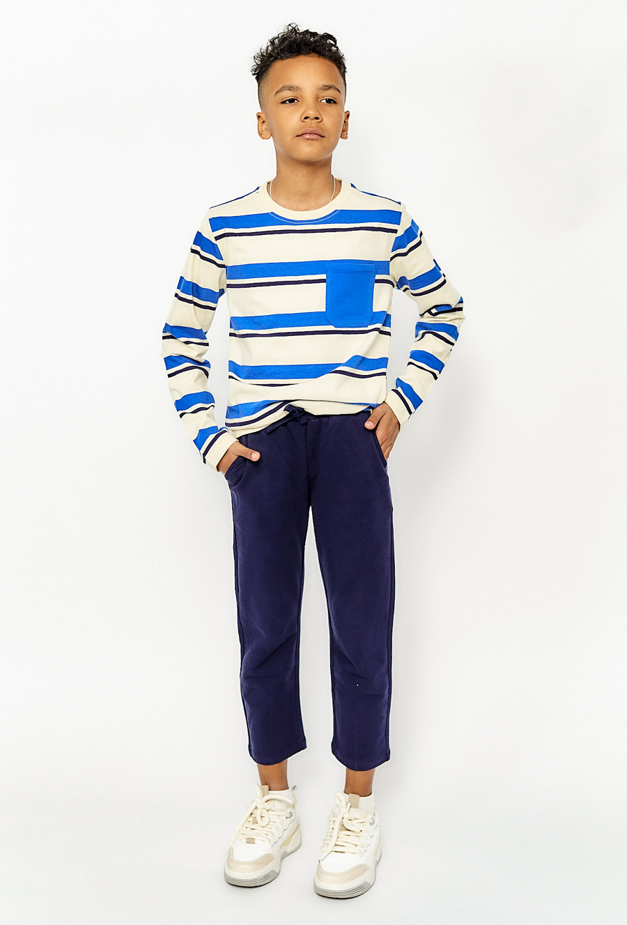 Bluzka w paski z długim rękawem