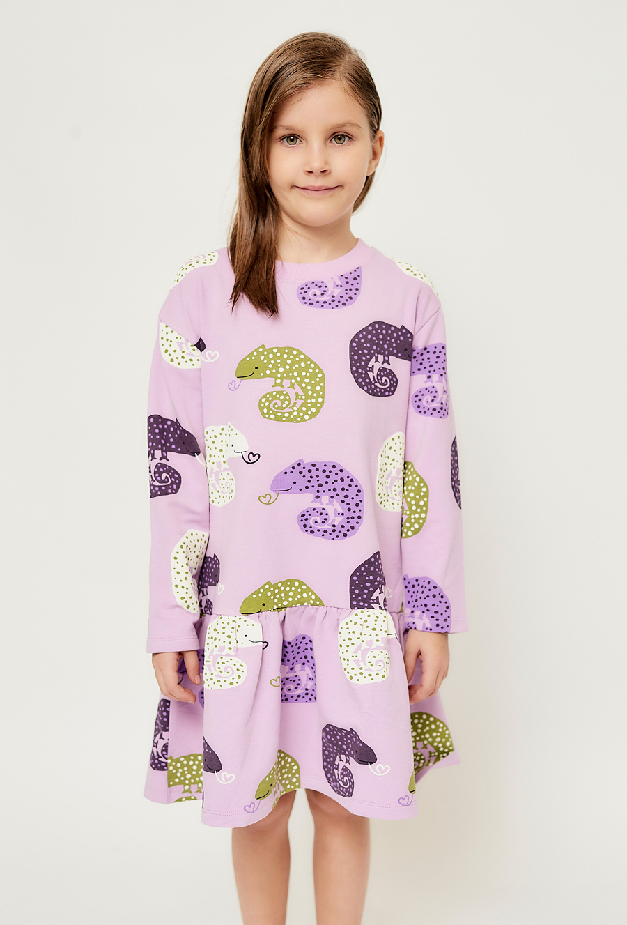 Bawełniana sukienka z długim rękawem