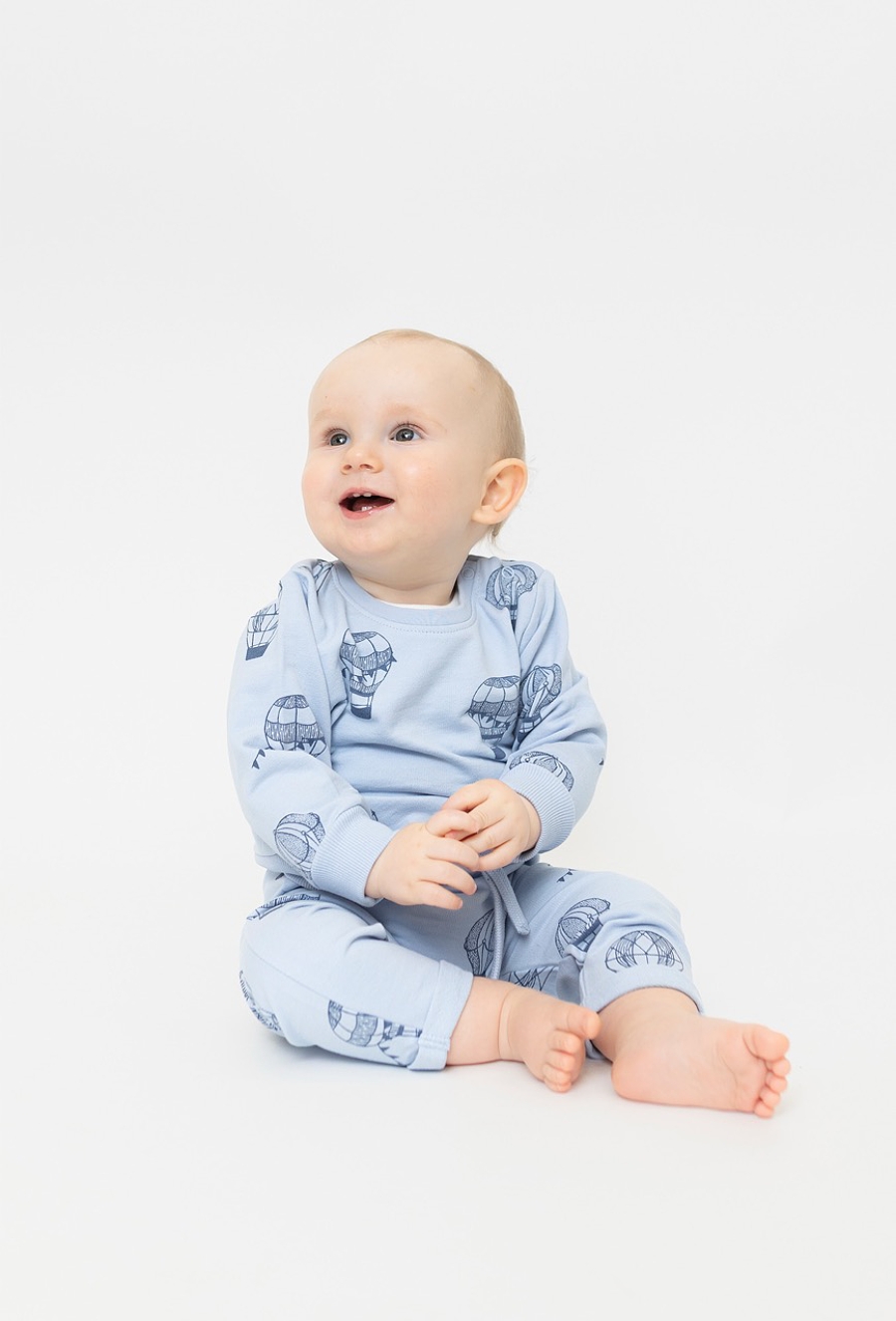 Niemowlęca bluza dresowa i niebieska w baloniki